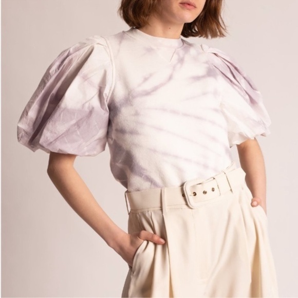 ULLA JOHNSON ELLIOT PUFF SLEEVED LAVENDER
TIE-DYE TOP PETITE - Picture 3 of 16